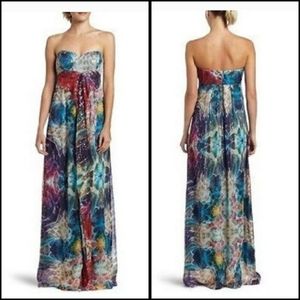 Nicole Miller gold foil dress